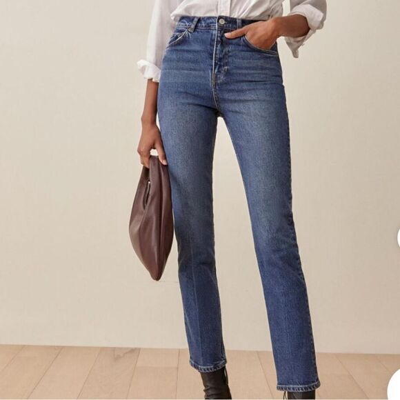 Reformation Liza Ultra High Rise Straight Jeans size 24 - Picture 1 of 14